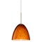 Besa Lighting Vila Cord Pendant, Habanero, Satin Nickel Finish, 1x9W LED 1JT-4470HB-LED-SN - alternate 1